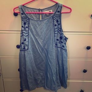 Chambray Maternity Tanktop